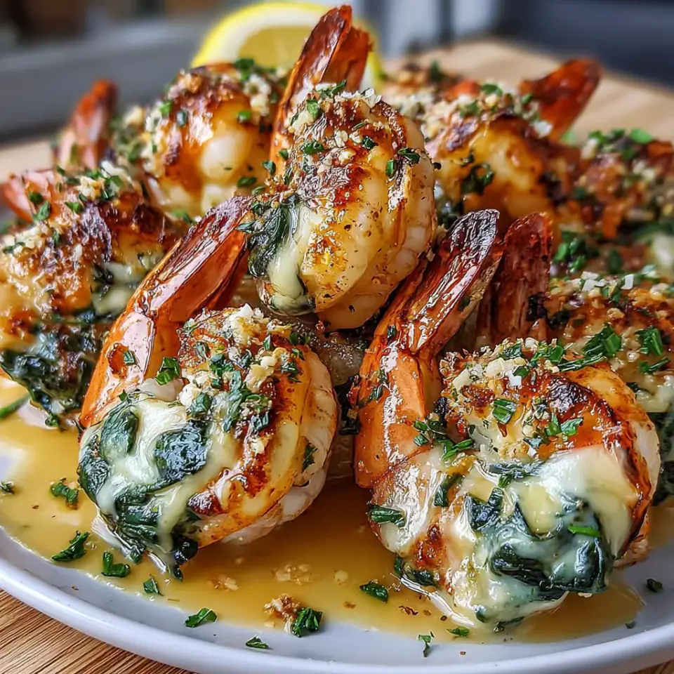 Stuffed Shrimp, ready to serve