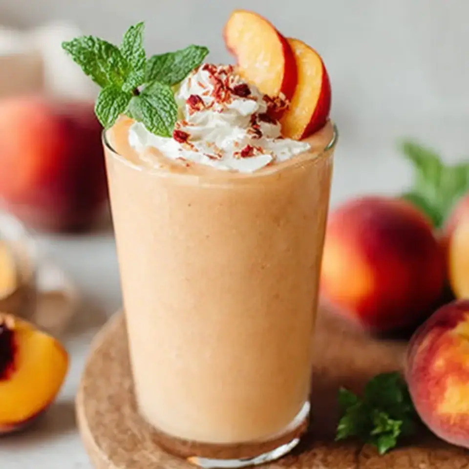 Peach Smoothie, ready to serve