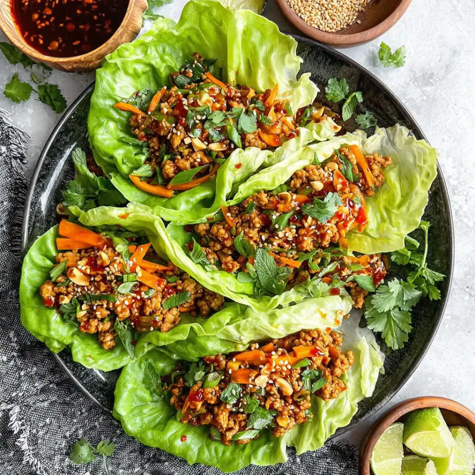 A close look at Thai Chicken Lettuce Wraps
