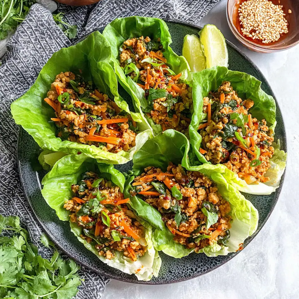 Thai Chicken Lettuce Wraps