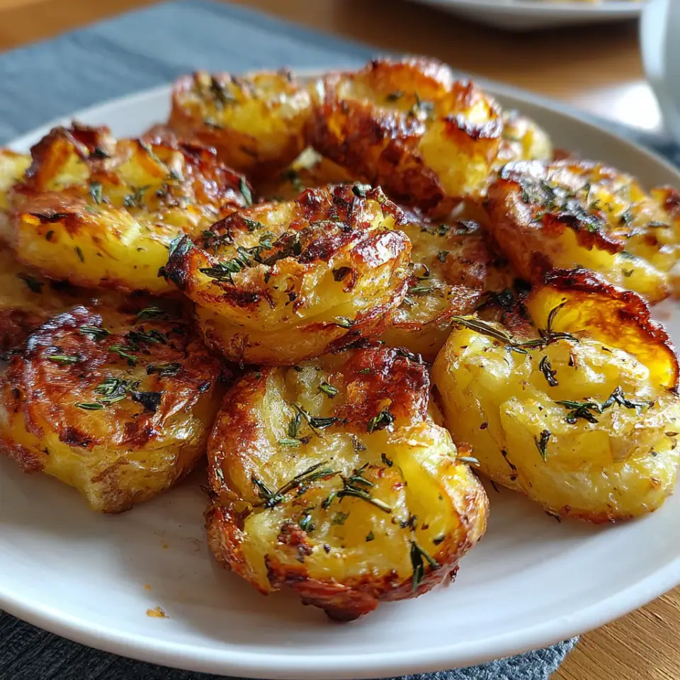 Crispy Air Fryer Smashed Potatoes