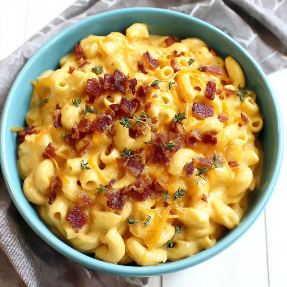 Creamy Dairy-Free Mac and Cheese, ready to serve