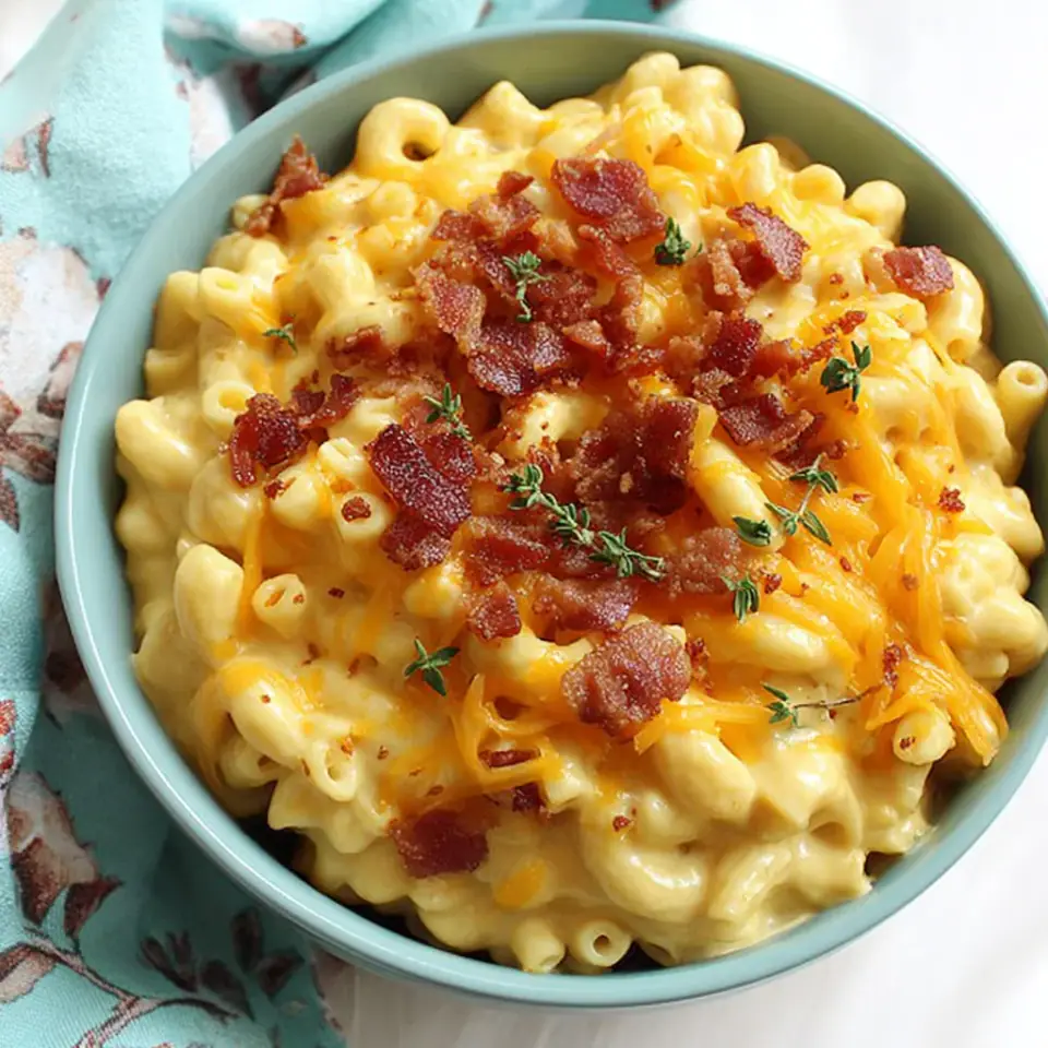 Creamy Dairy-Free Mac and Cheese served on the table