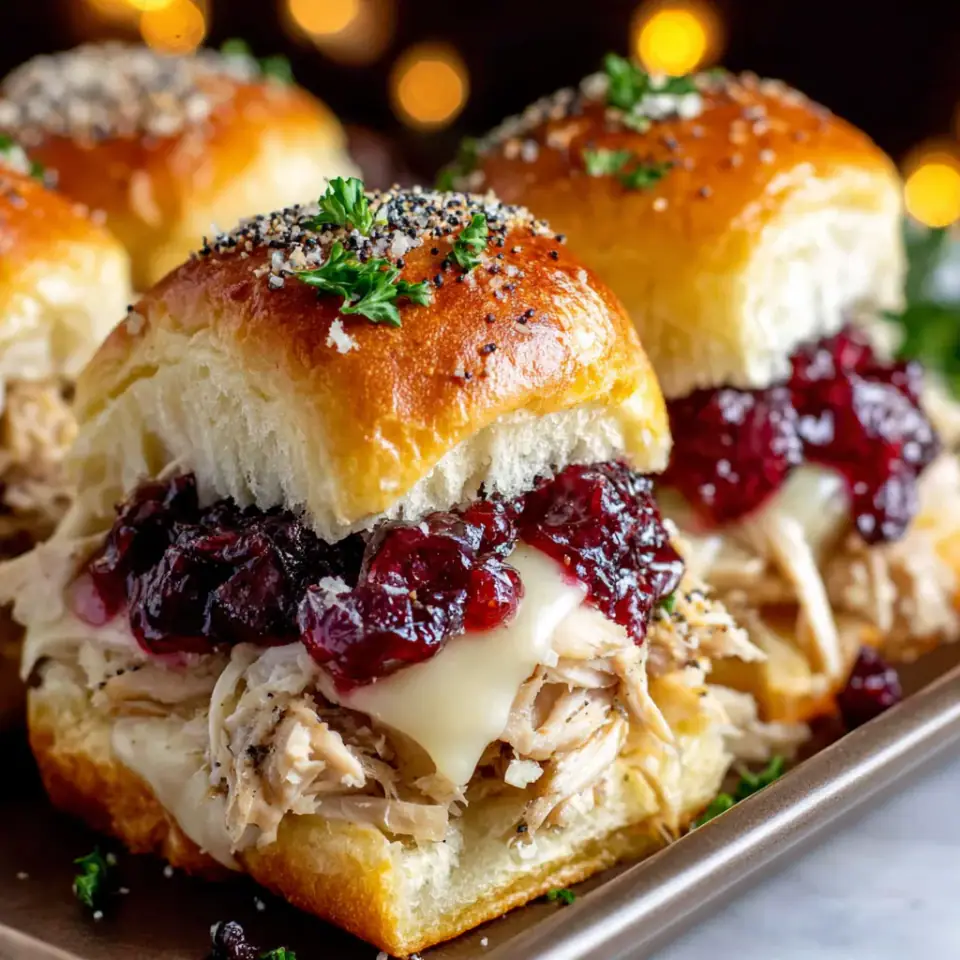 A close look at Turkey Cranberry Sliders