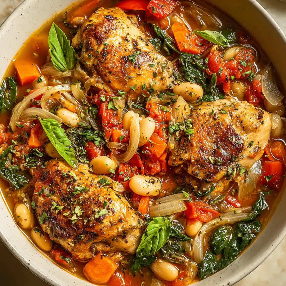 Tuscan Slow Cooker Chicken Stew