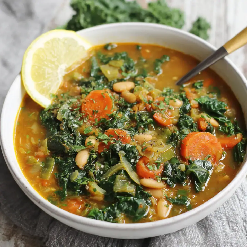 Tuscan Veggie Detox Soup Recipe, ready to serve
