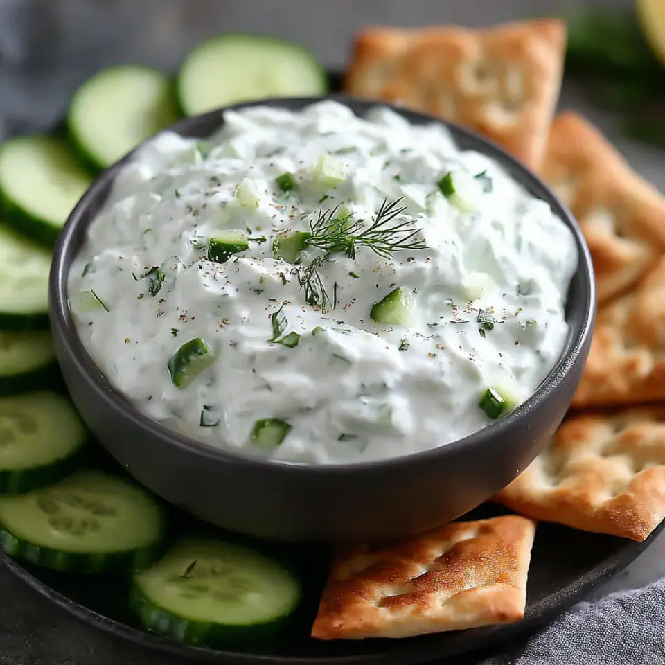 Tzatziki Sauce served on the table