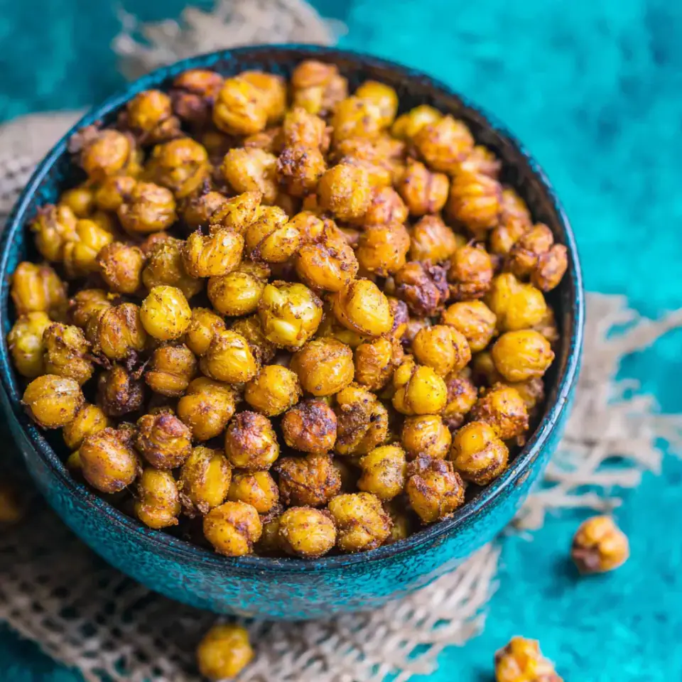 A close look at Crispy Air Fryer Chickpeas