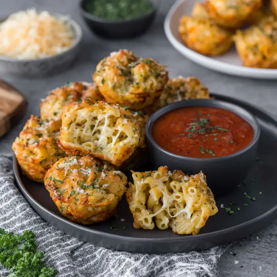 Vegan Baked Mac and Cheese Bites