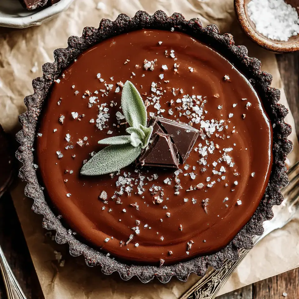 Vegan Chocolate Tart, ready to serve