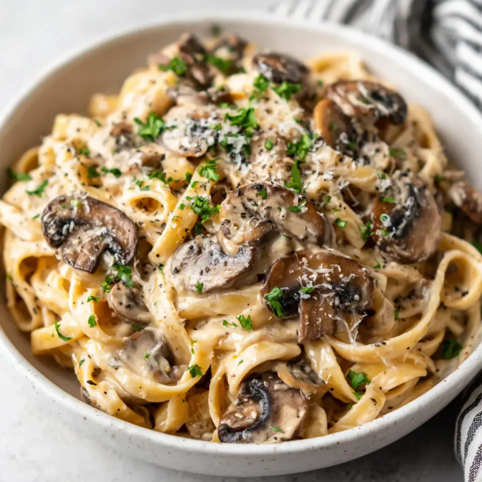 A close look at Vegan Mushroom Stroganoff