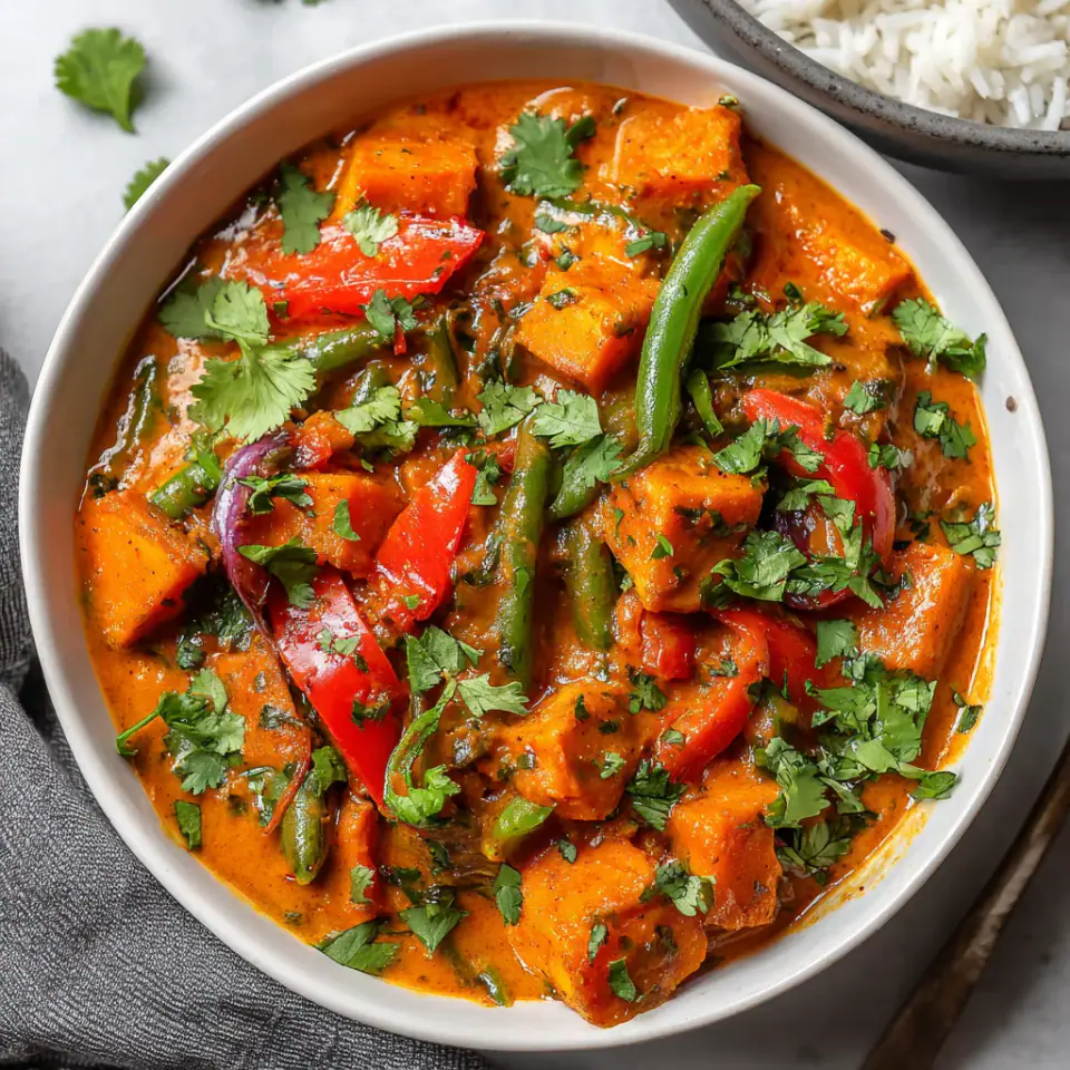 A close look at Vegan Thai Red Curry
