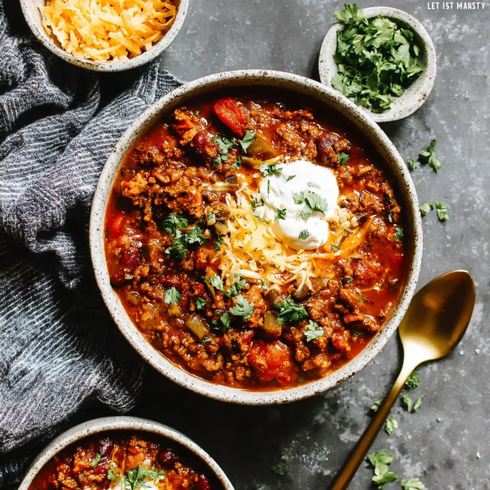 Vegetarian Chili, ready to serve