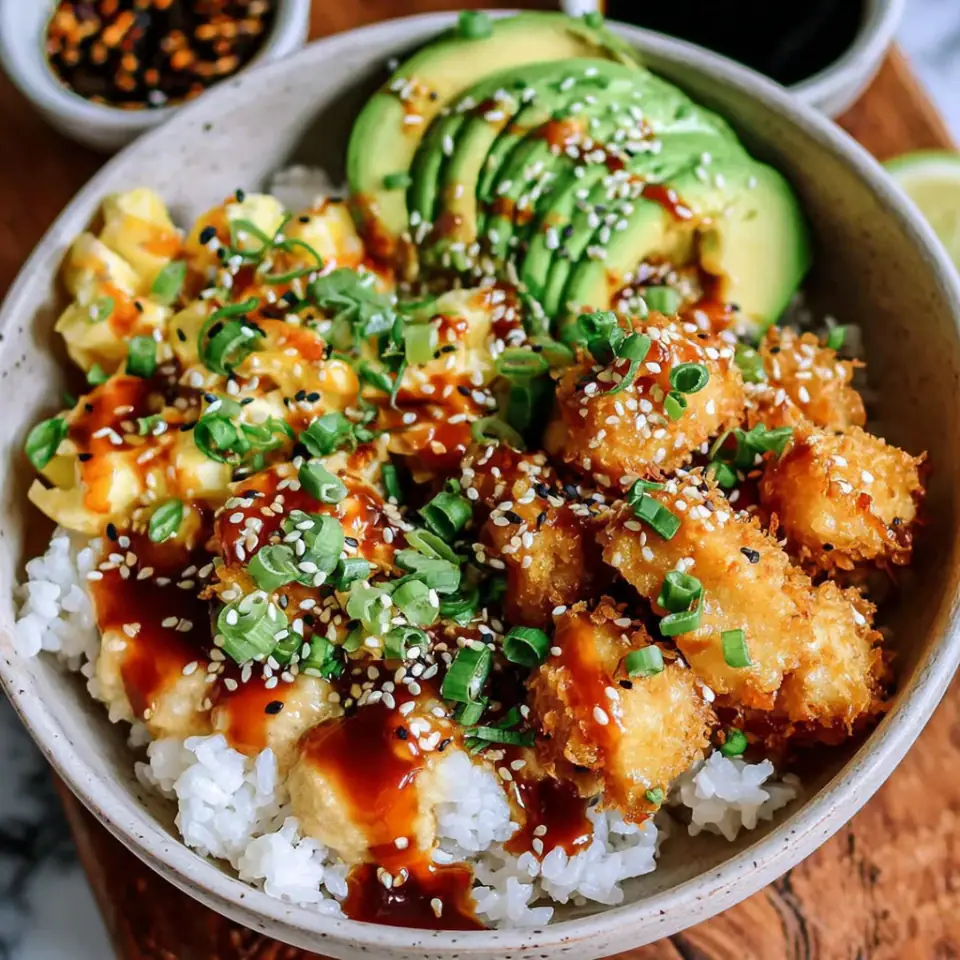 Vegetarian Crunchy Roll Sushi Bowls