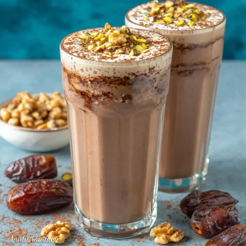 Walnut Smoothie served on the table