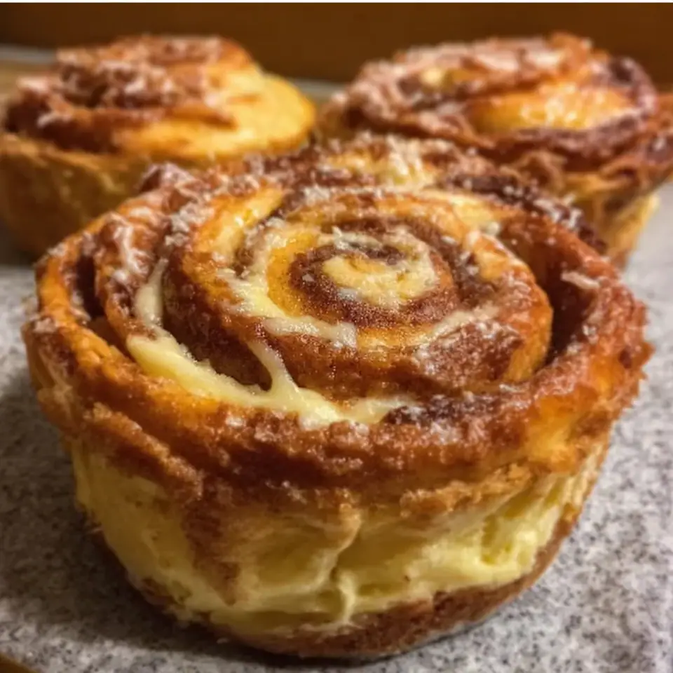Cinnamon Roll Cheesecake, ready to serve