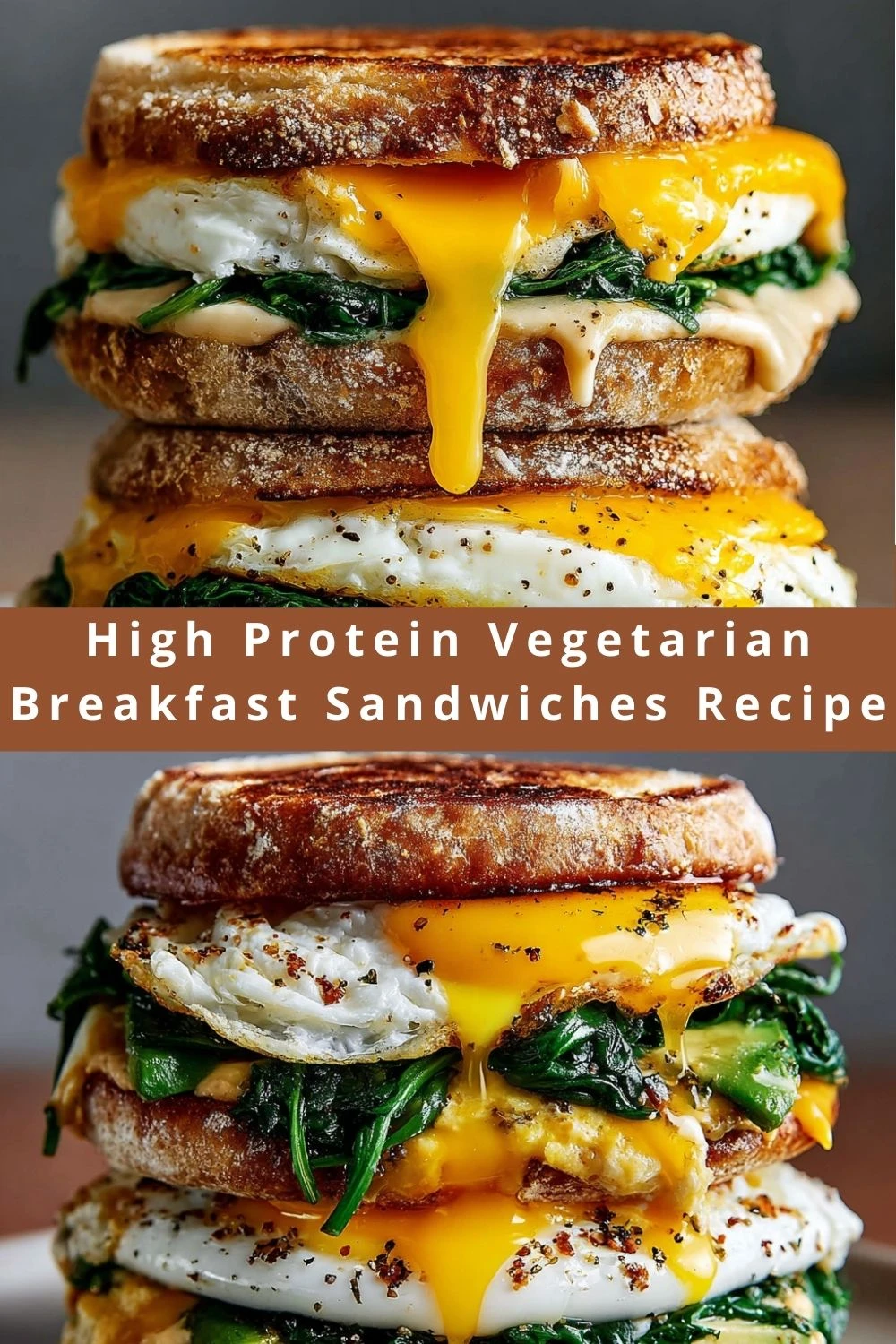 High Protein Vegetarian Breakfast Sandwiches Recipe
