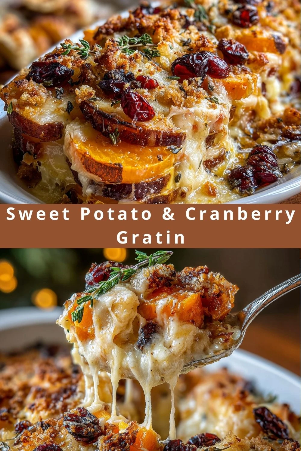 Sweet Potato & Cranberry Gratin
