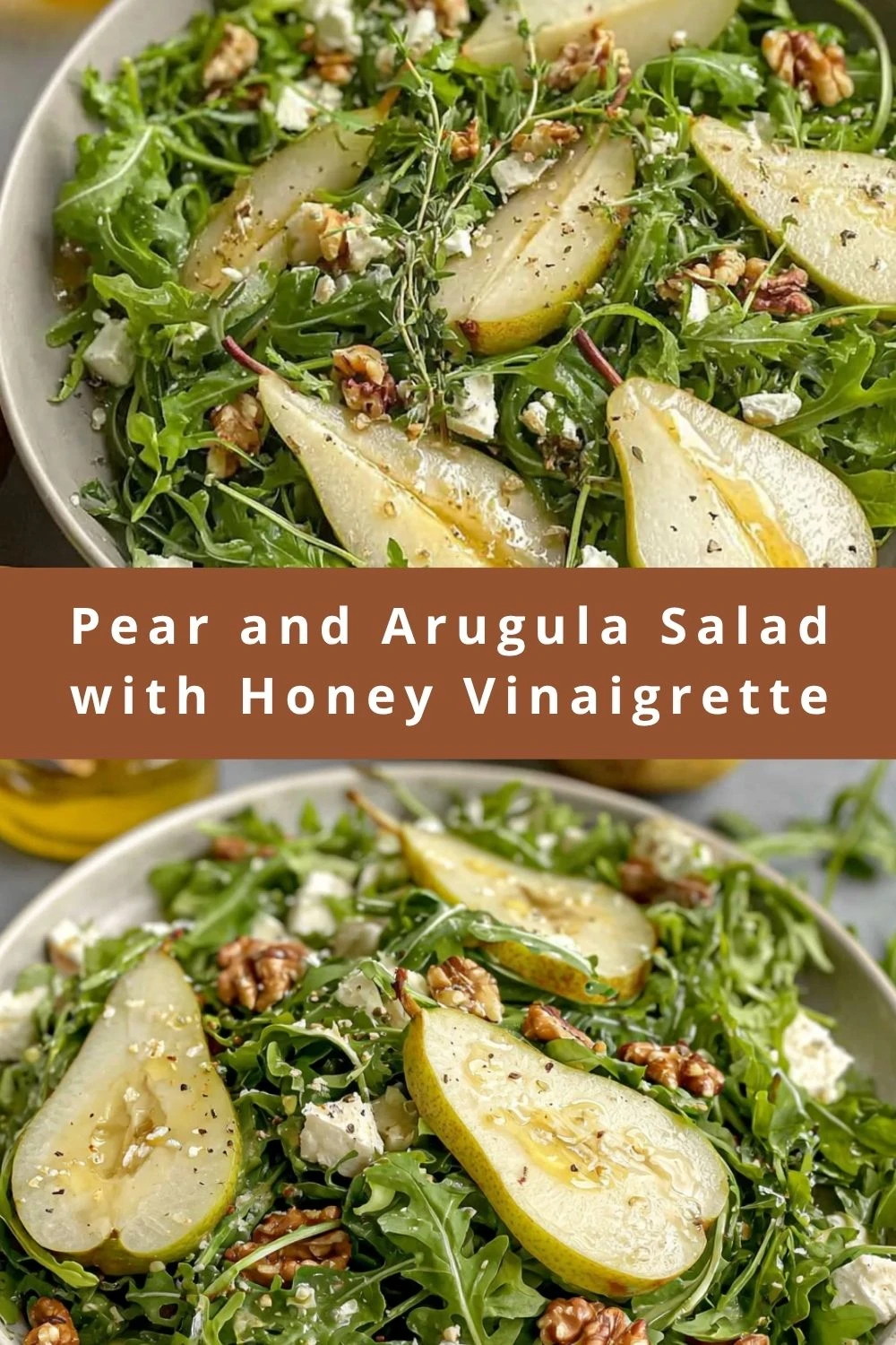 Pear and Arugula Salad with Honey Vinaigrette