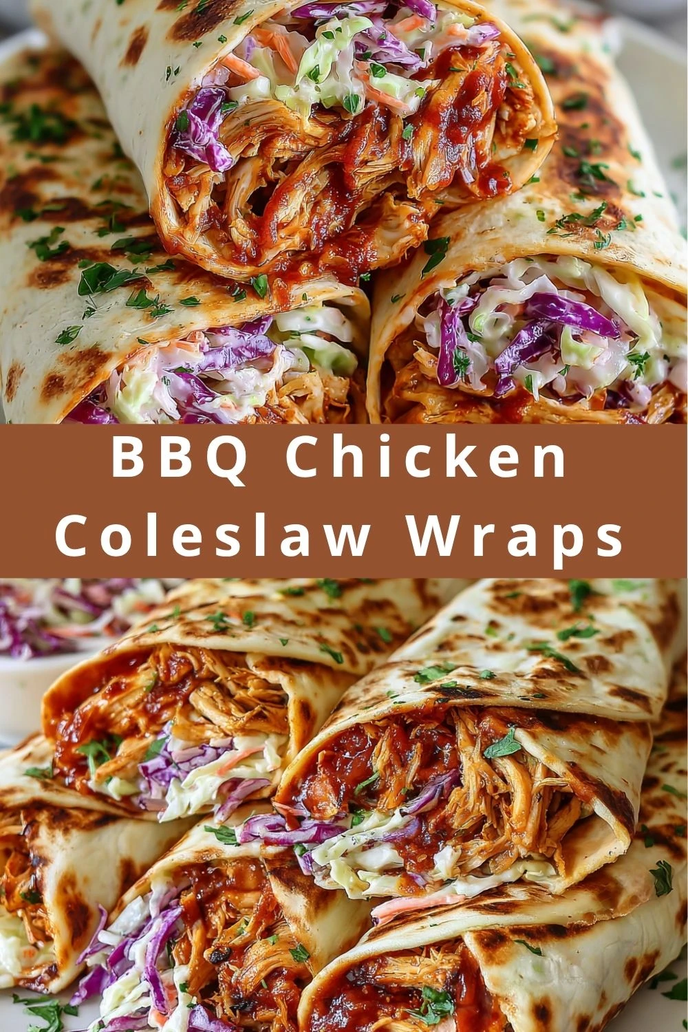 BBQ Chicken Coleslaw Wraps