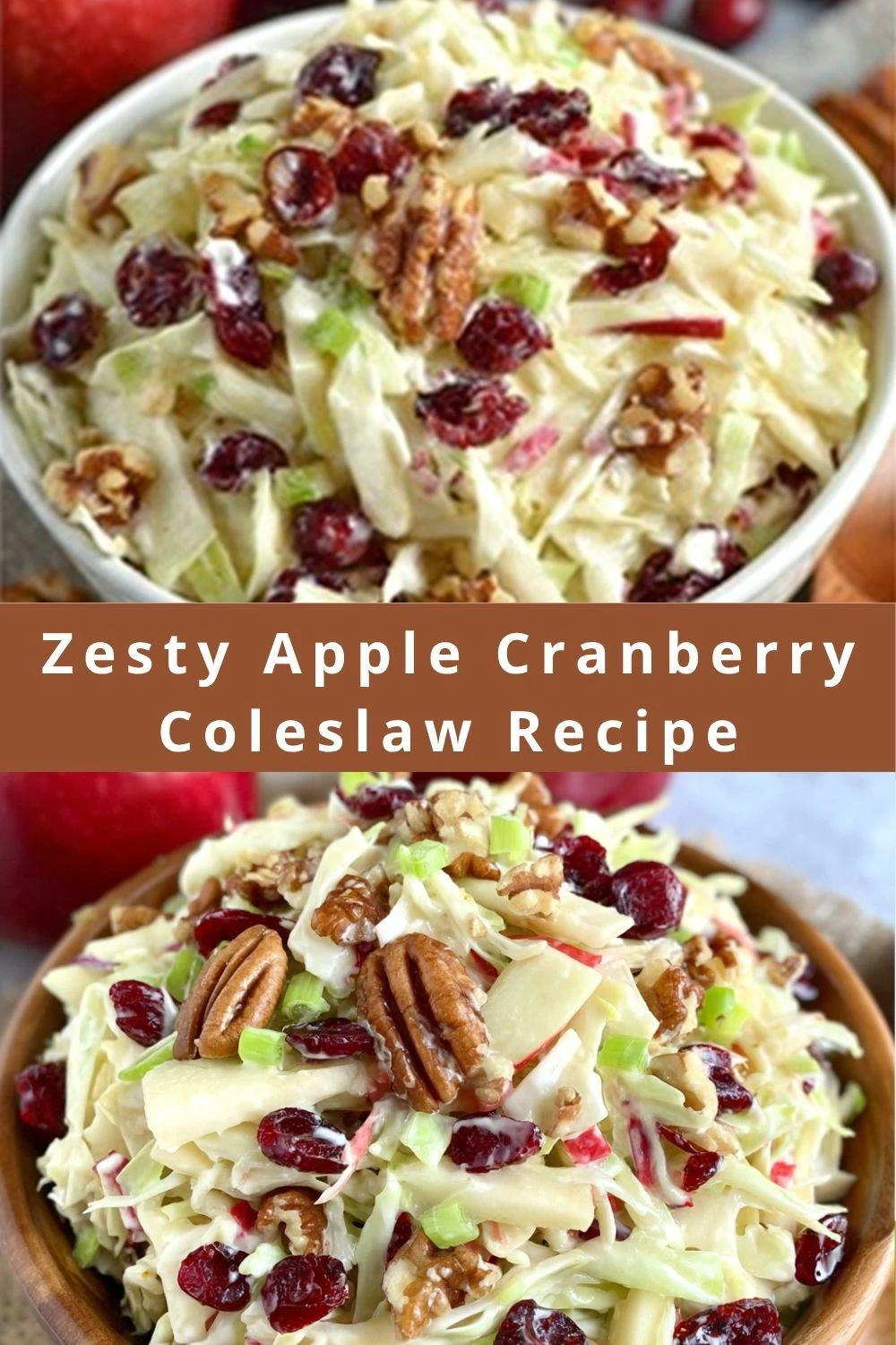 Zesty Apple Cranberry Coleslaw Recipe