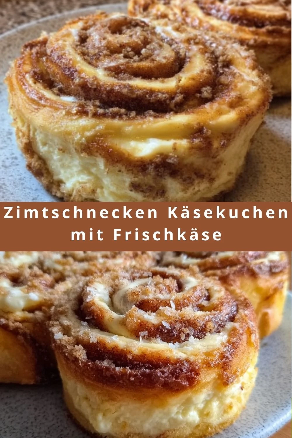 Zimtschnecken Käsekuchen mit Frischkäse
