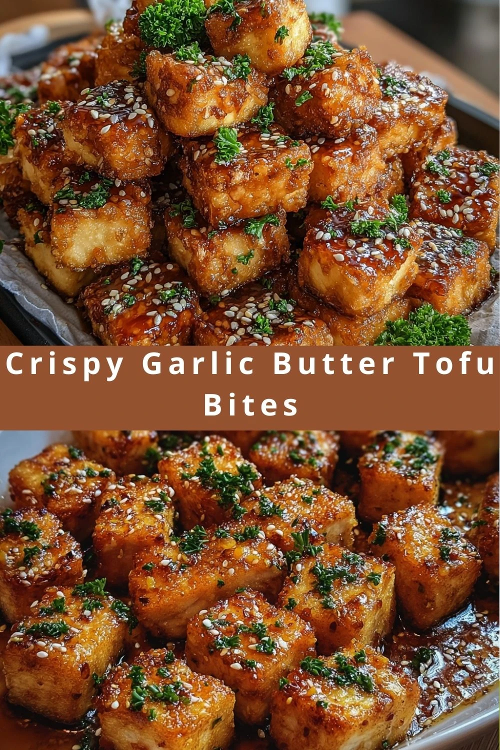 Crispy Garlic Butter Tofu Bites
