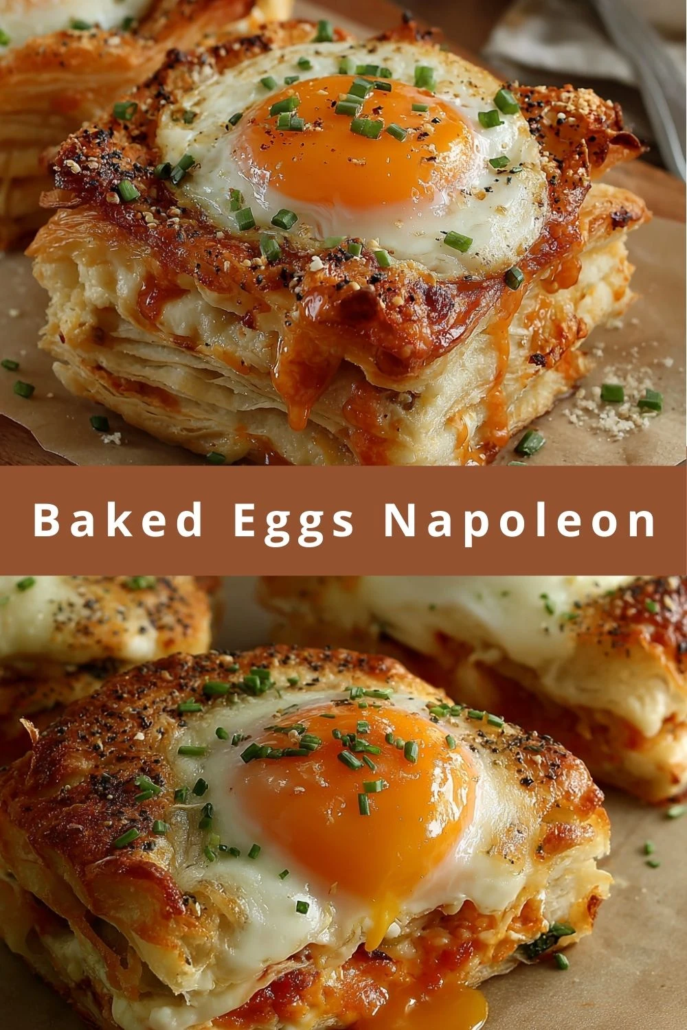 Baked Eggs Napoleon