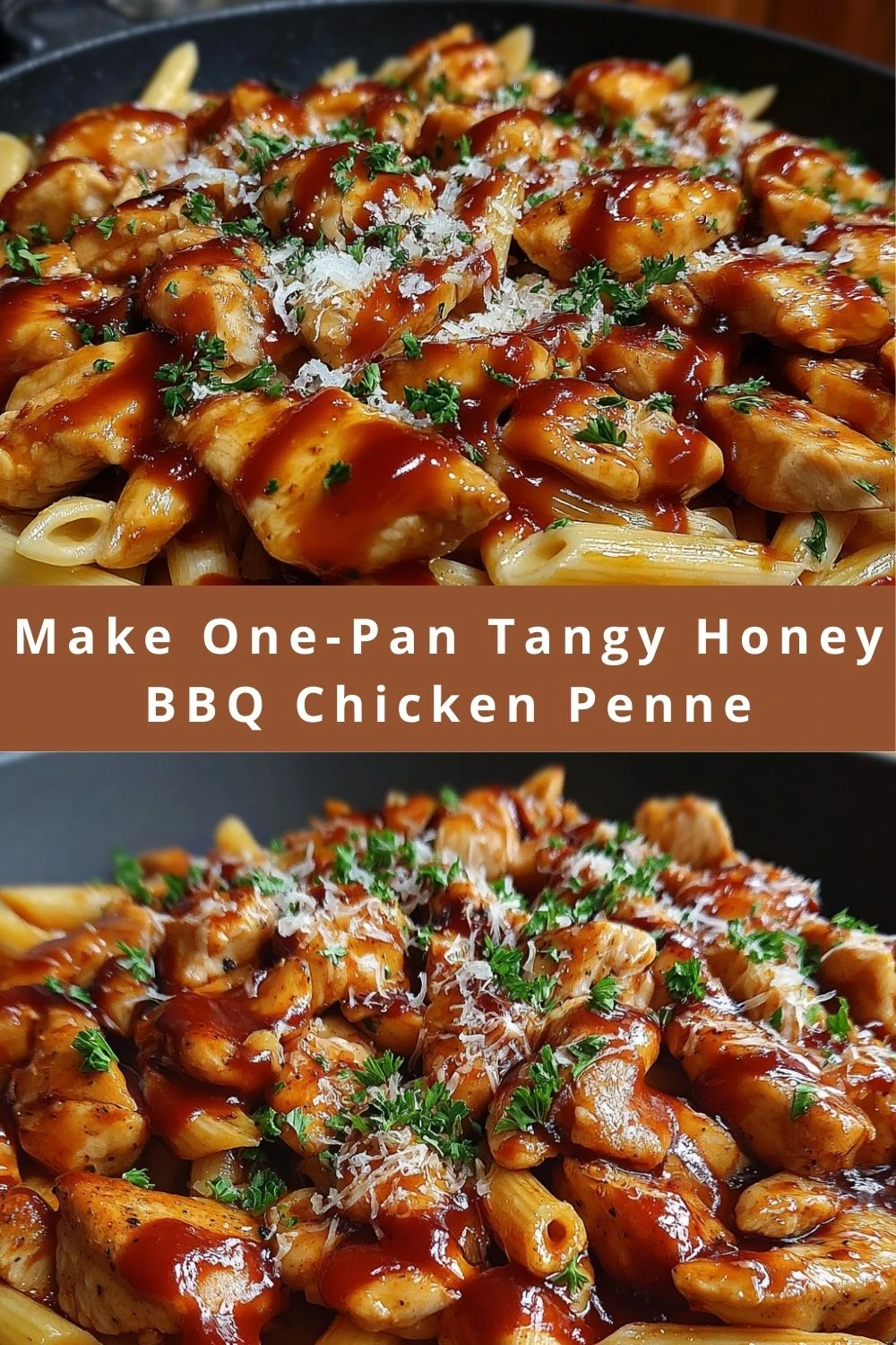 Make One-Pan Tangy Honey BBQ Chicken Penne