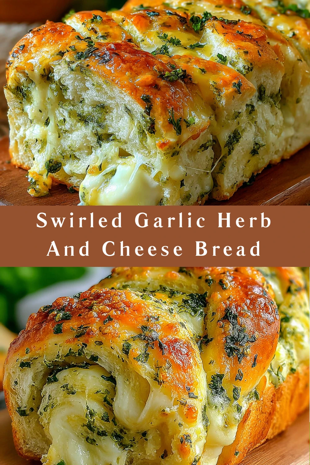 Swirled Garlic Herb And Cheese Bread