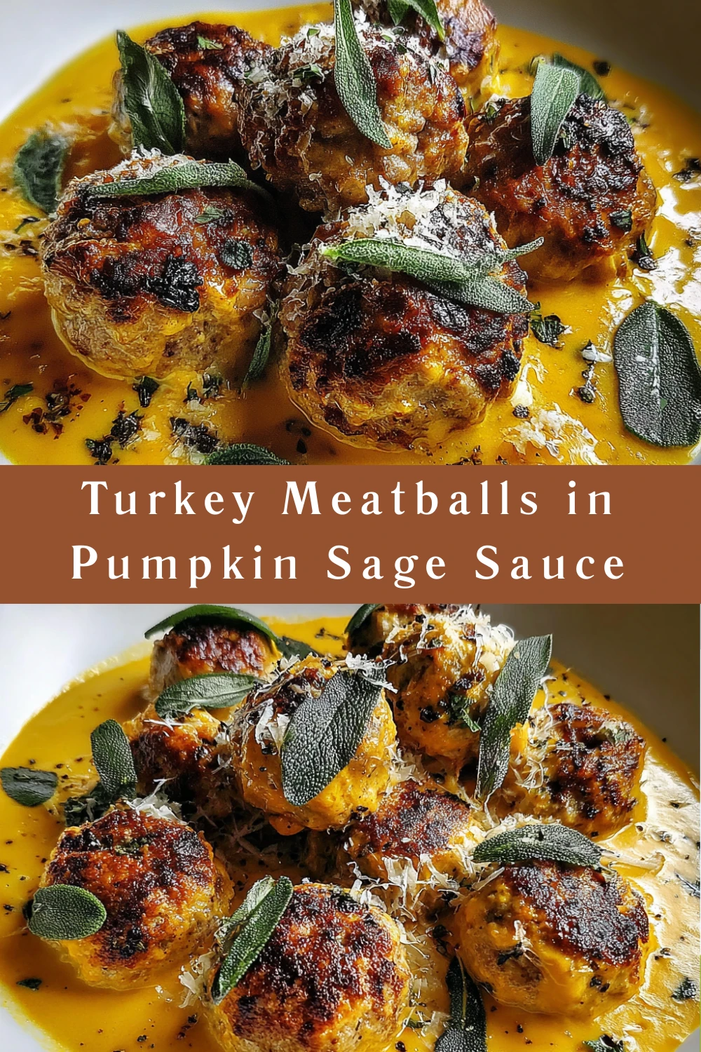 Turkey Meatballs in Pumpkin Sage Sauce