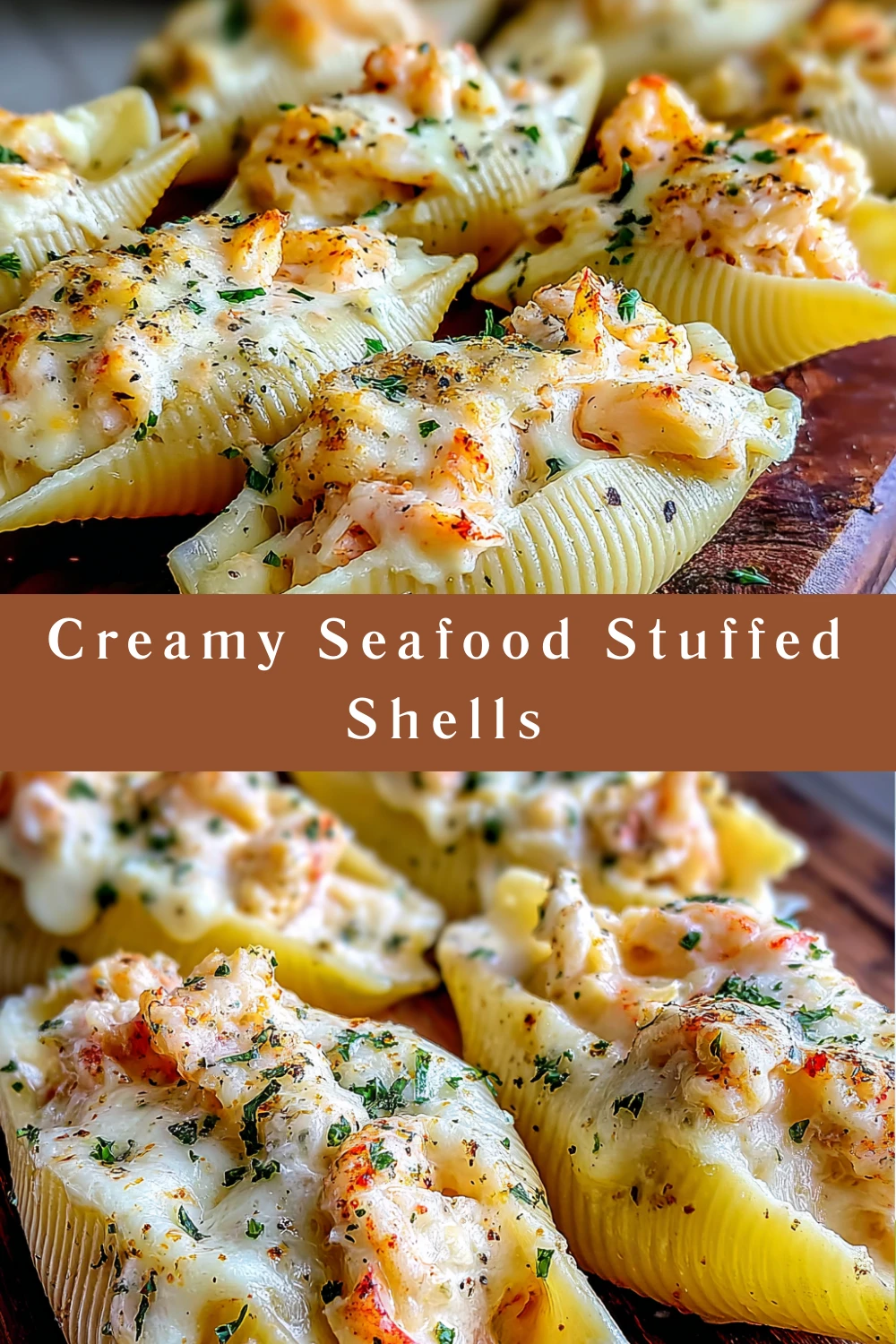 Creamy Seafood Stuffed Shells