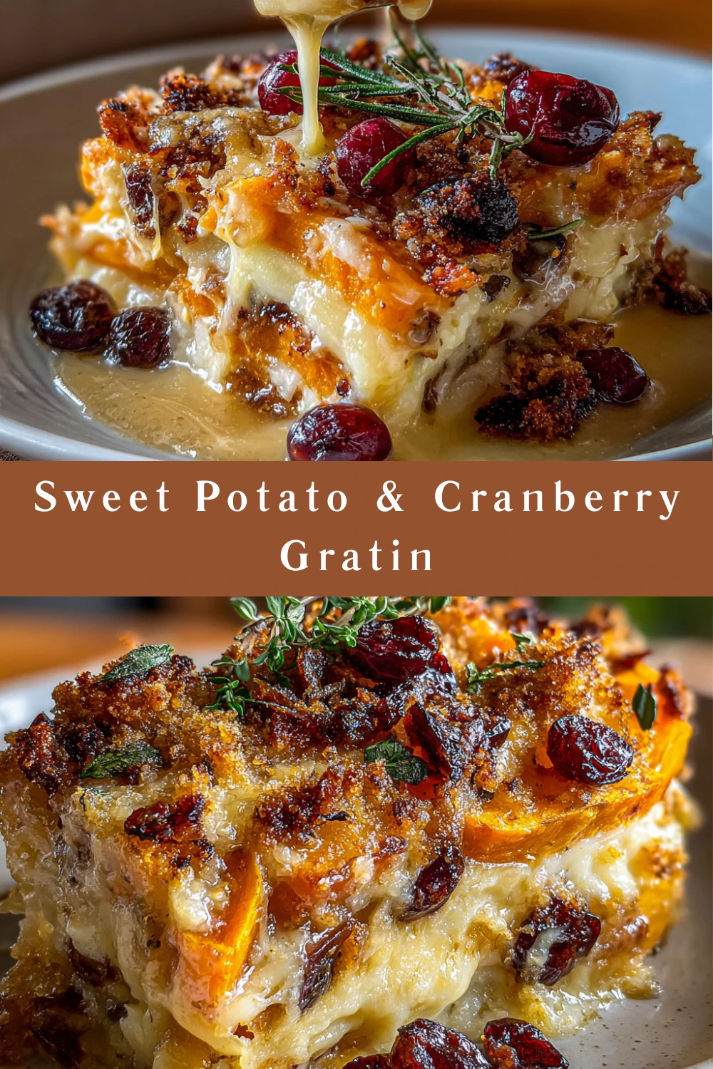 Sweet Potato & Cranberry Gratin