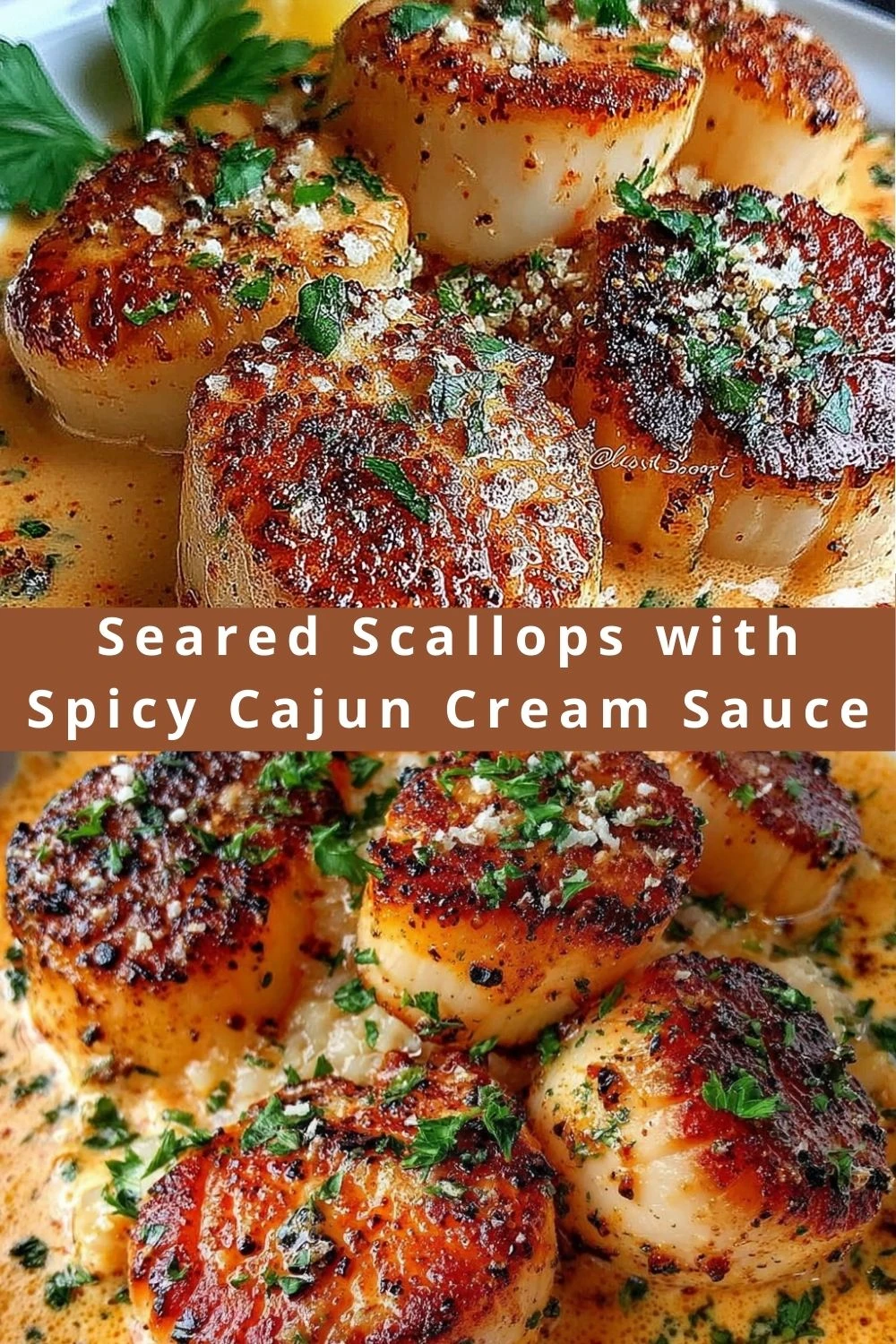 Seared Scallops with Spicy Cajun Cream Sauce
