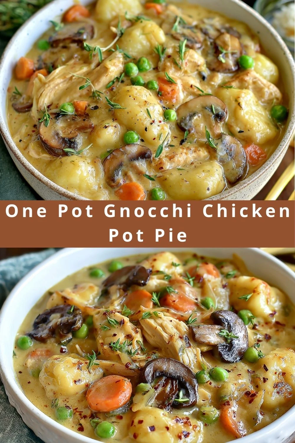 One Pot Gnocchi Chicken Pot Pie