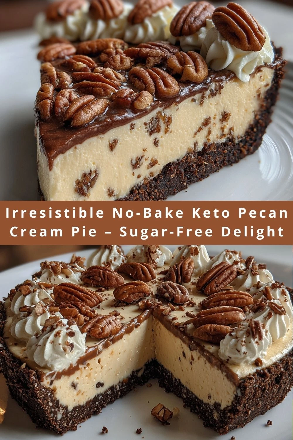 Irresistible No-Bake Keto Pecan Cream Pie – Sugar-Free Delight
