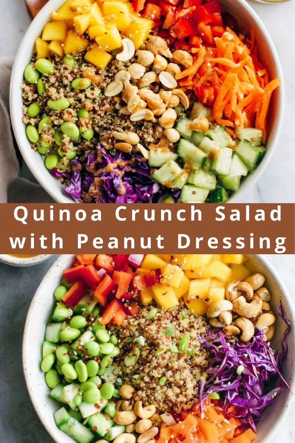 Quinoa Crunch Salad with Peanut Dressing