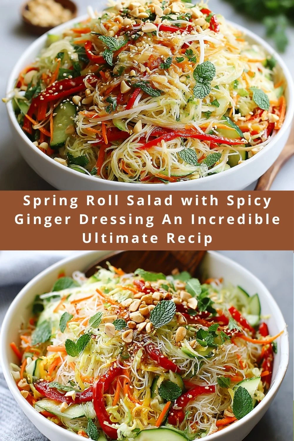 Spring Roll Salad with Spicy Ginger Dressing An Incredible Ultimate Recipe