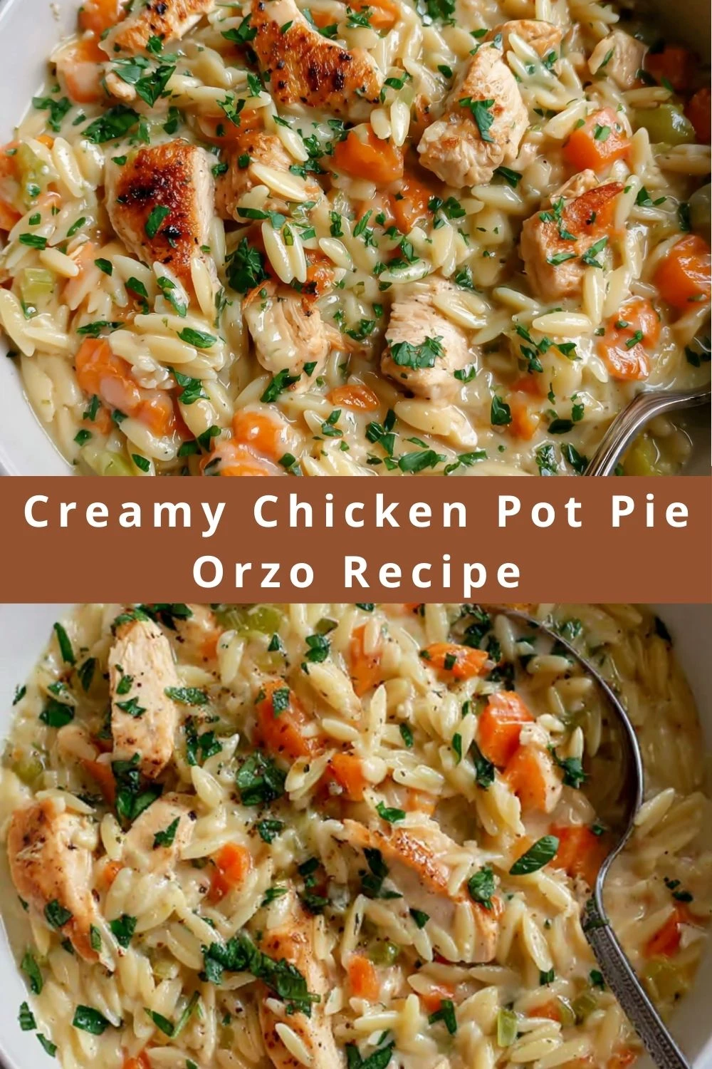 Creamy Chicken Pot Pie Orzo Recipe
