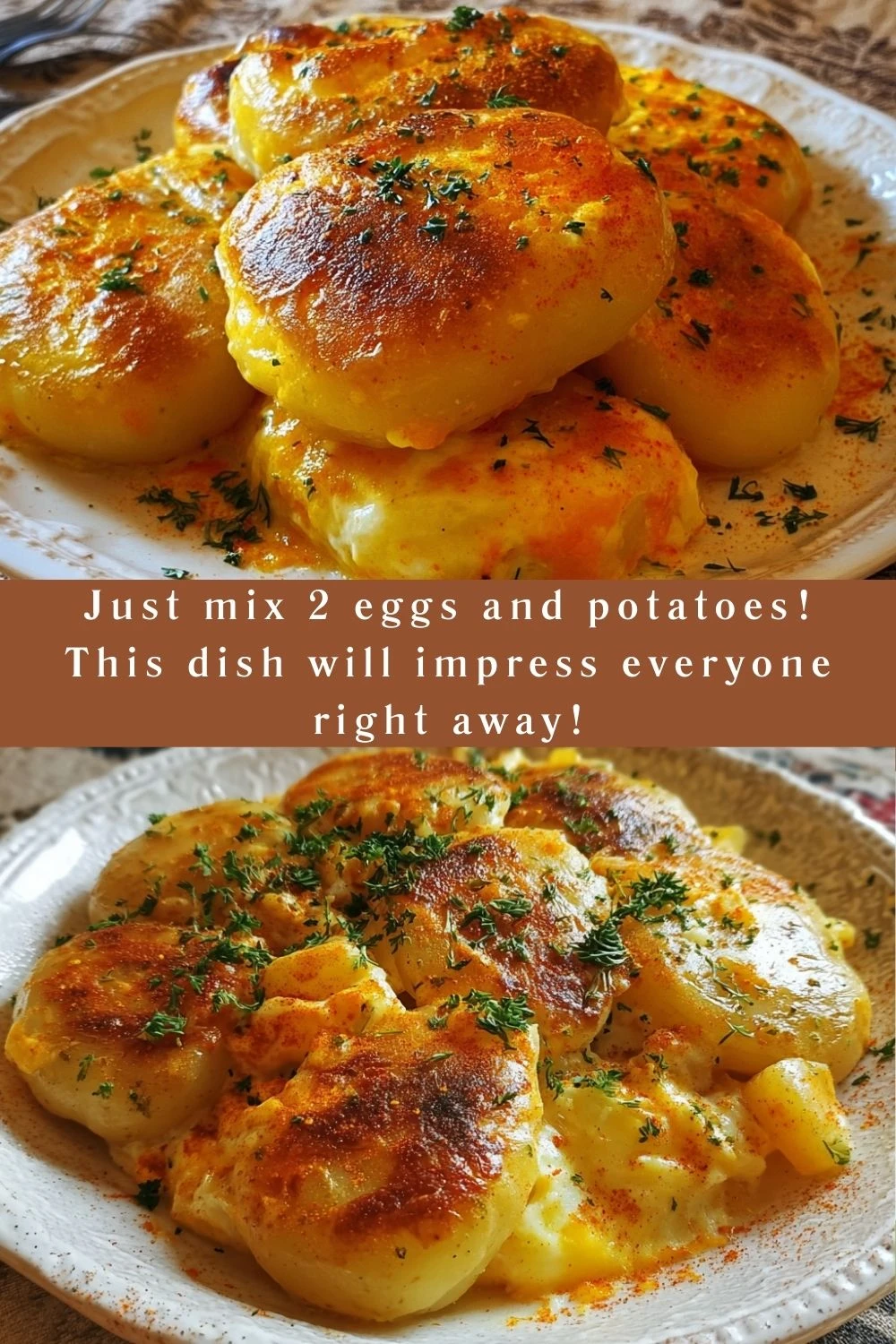 Just mix 2 eggs and potatoes! This dish will impress everyone right away!