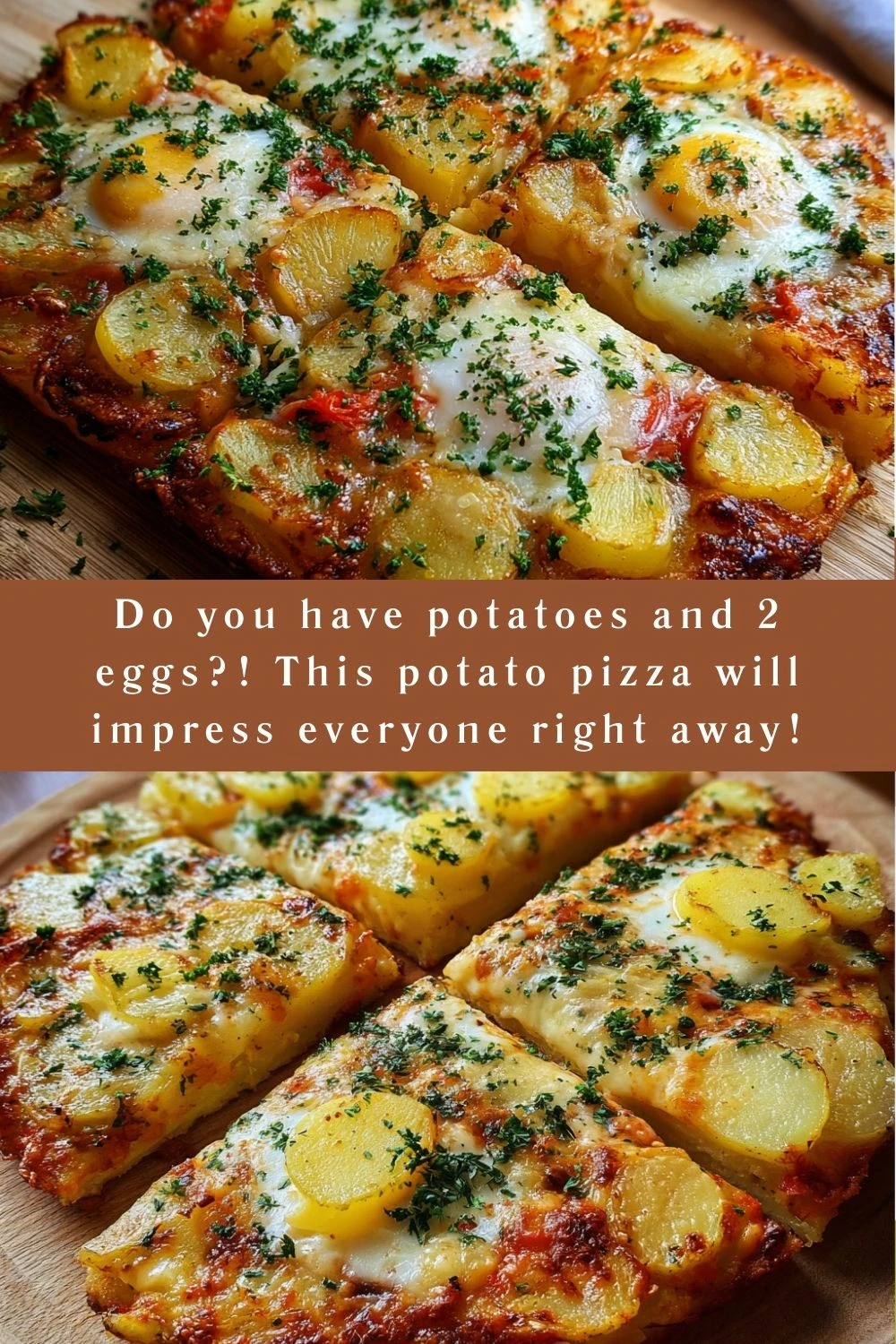 Do you have potatoes and 2 eggs?! This potato pizza will impress everyone right away!