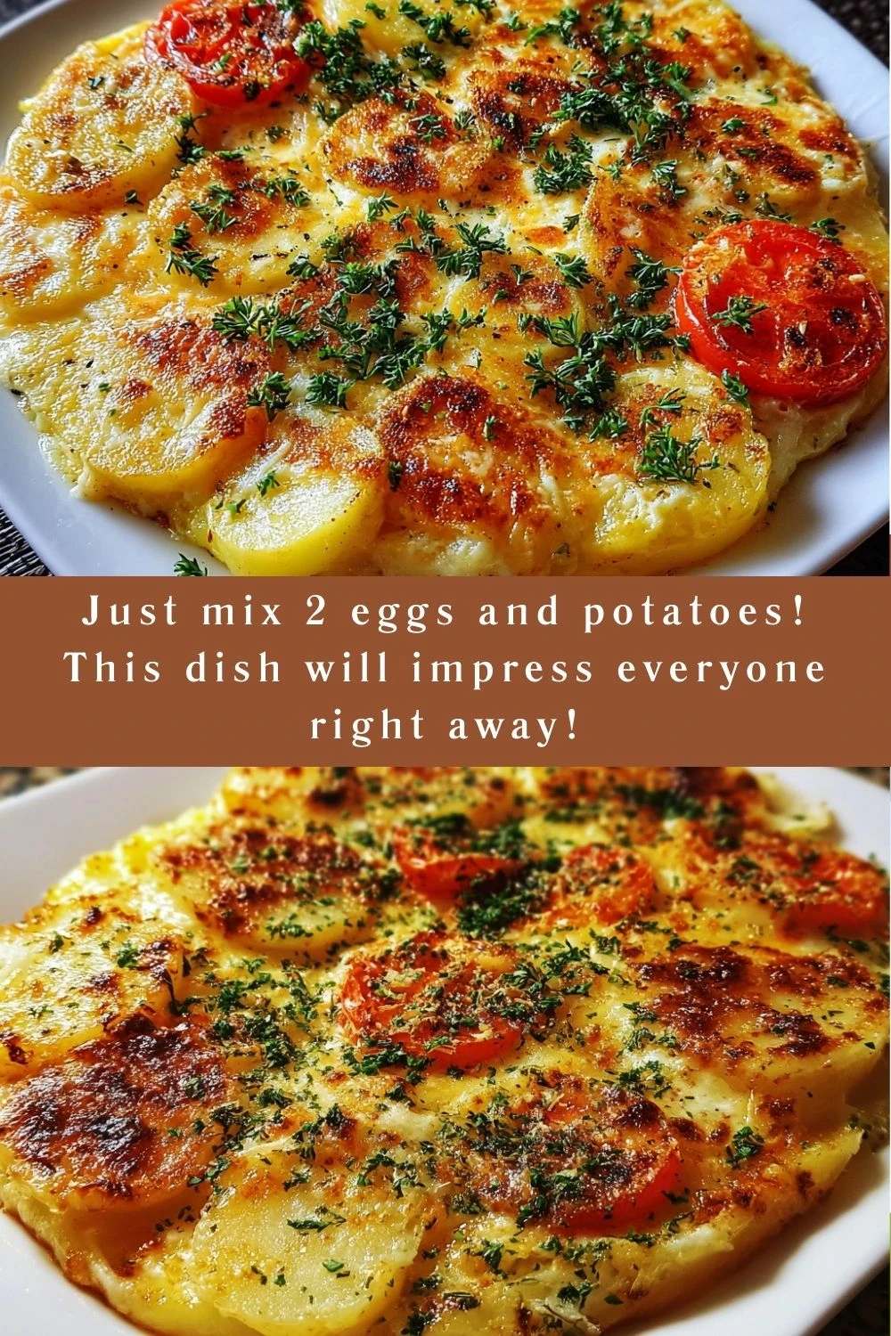 Just mix 2 eggs and potatoes! This dish will impress everyone right away!