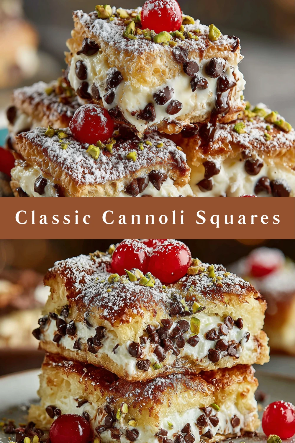 Classic Cannoli Squares