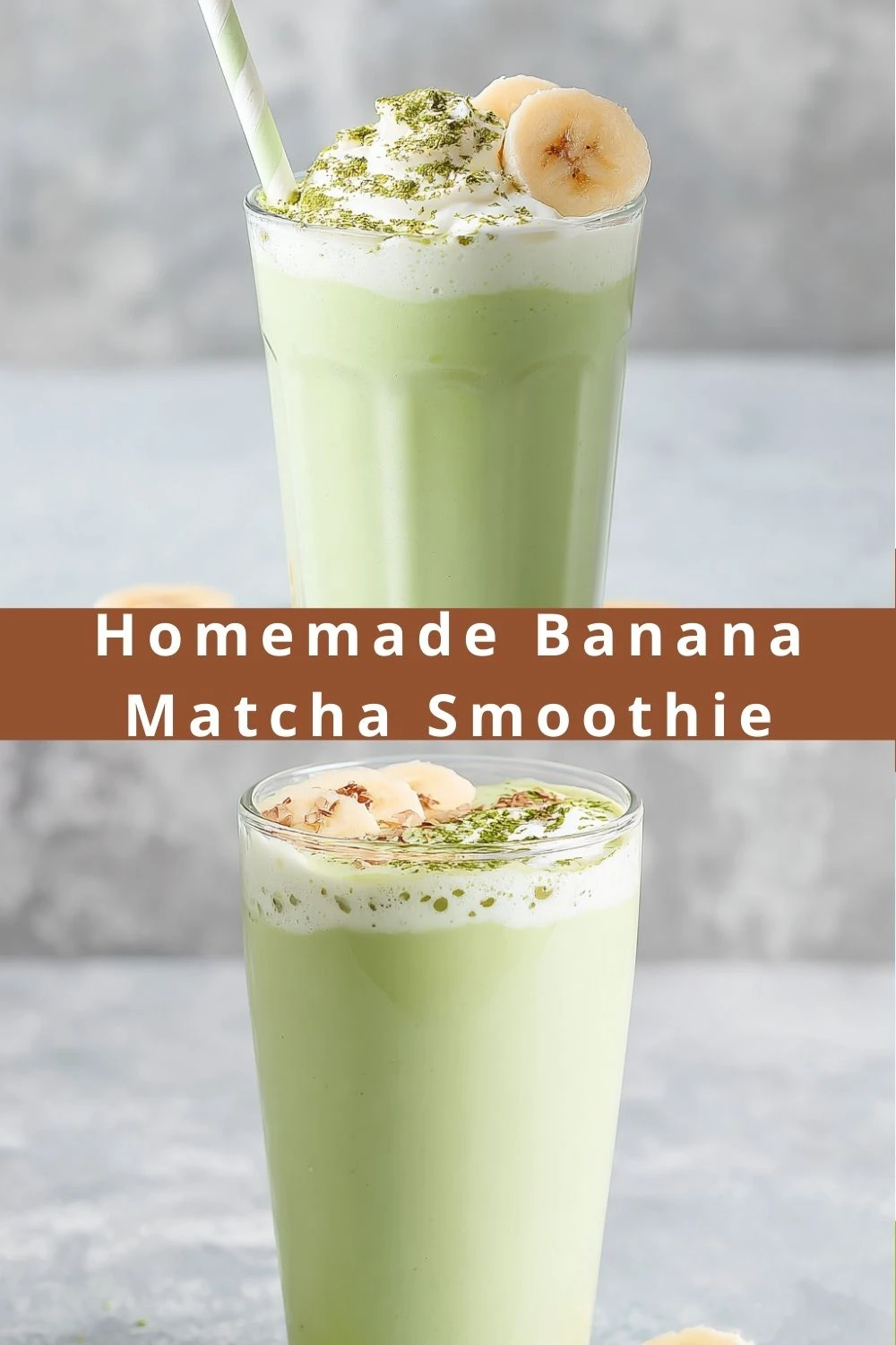 Homemade Banana Matcha Smoothie