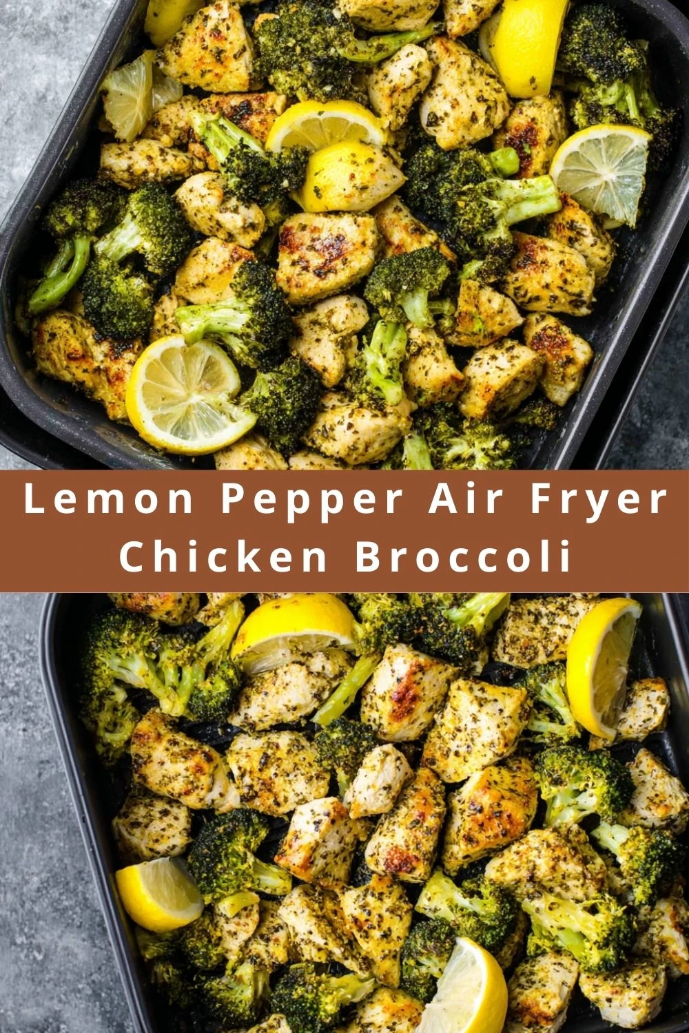 Lemon Pepper Air Fryer Chicken Broccoli
