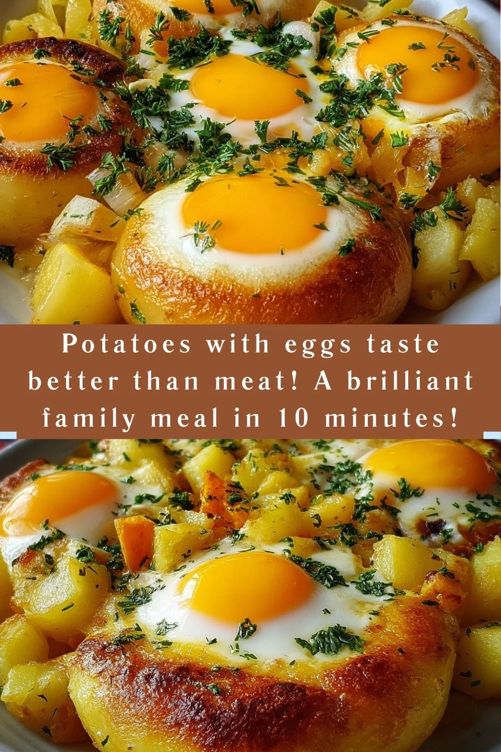 Potatoes with eggs taste better than meat! A brilliant family meal in 10 minutes!