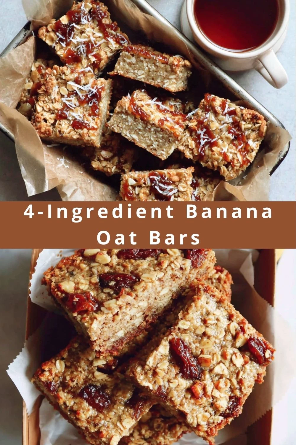 4-Ingredient Banana Oat Bars