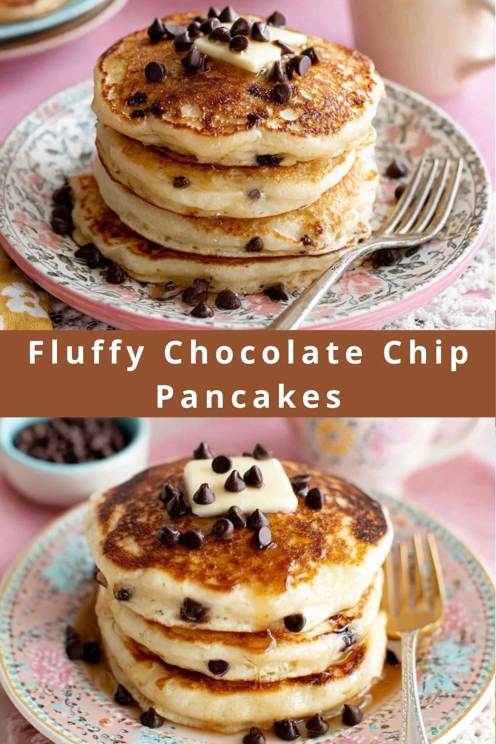 Fluffy Chocolate Chip Pancakes