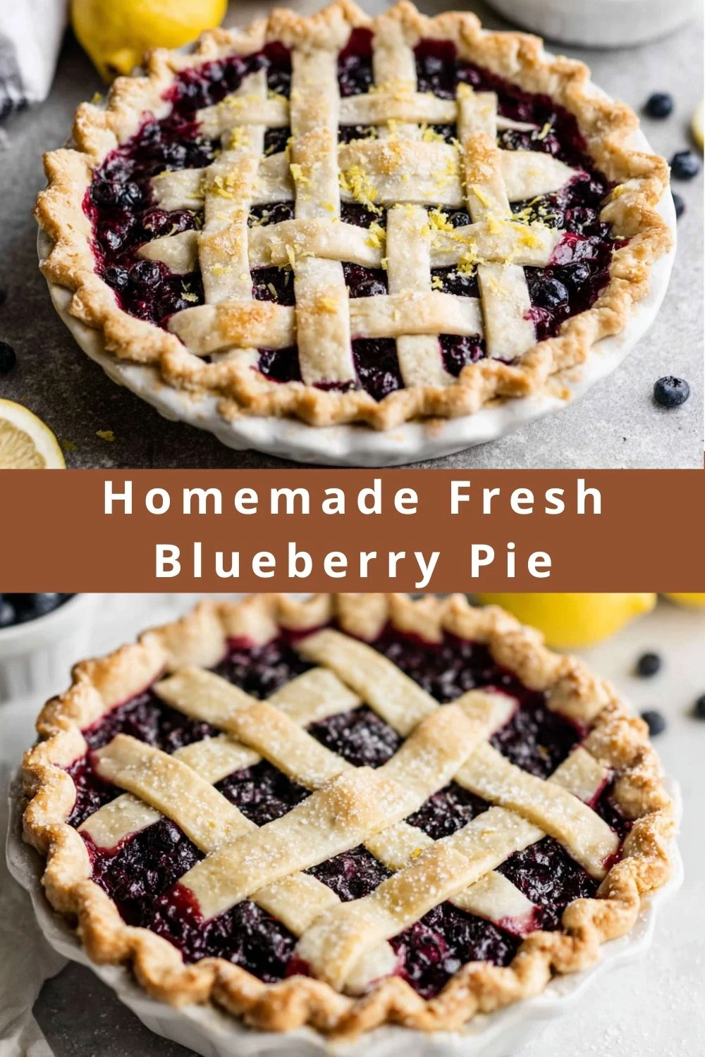 Homemade Fresh Blueberry Pie