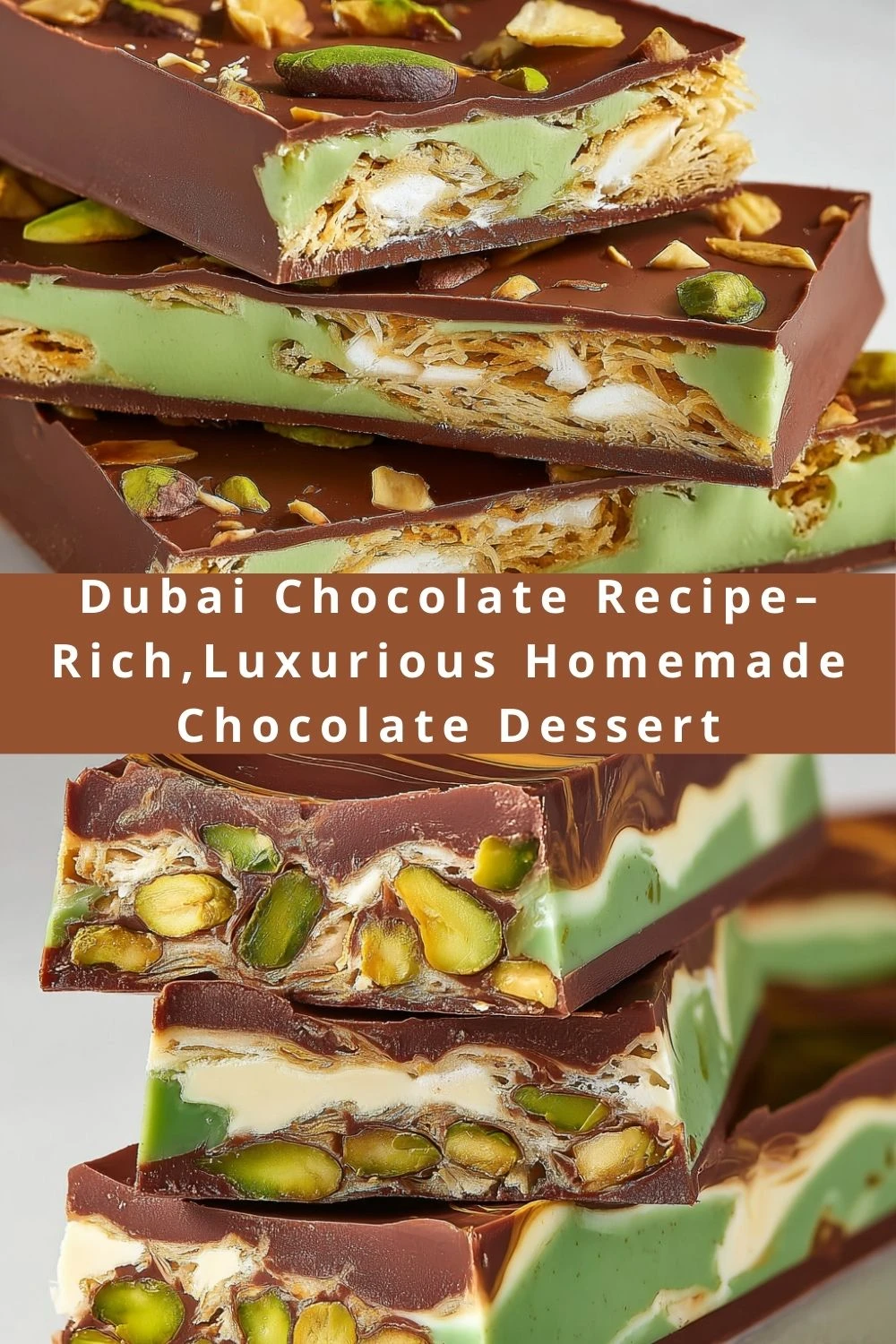 Dubai Chocolate Recipe–Rich,Luxurious Homemade Chocolate Dessert